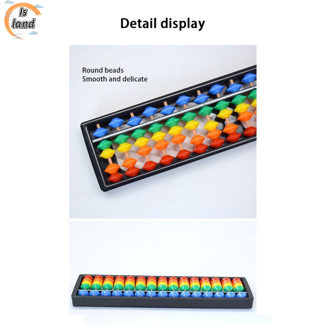 Bàn Tính Hạt Màu Cầu Vồng Dành Cho Trẻ Mẫu Giáo 7 9 11 13 15 17 Cột