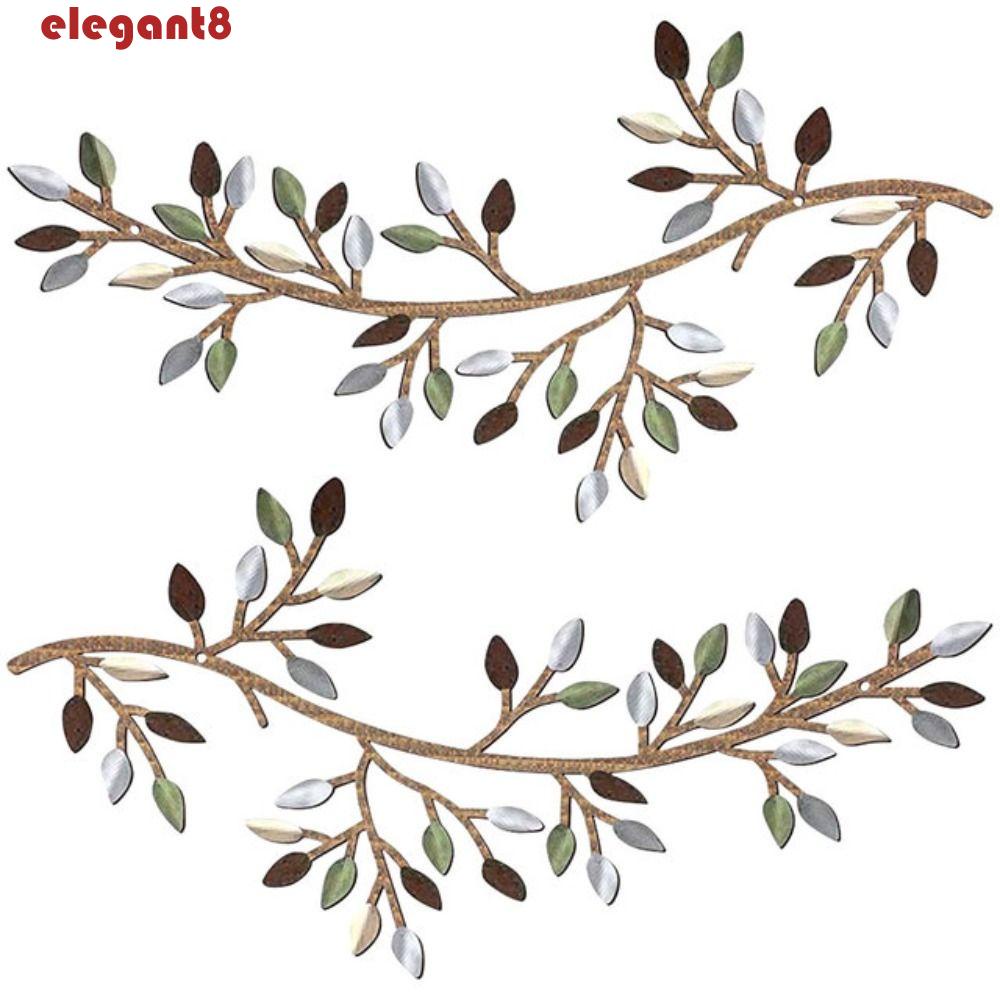 Set 2 Chiếc Lá Olive Nghệ Thuật Treo Tường Trang Trí Không Làm Đau Tay