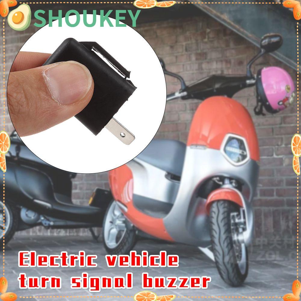 1 / 2 Còi Báo Động Có Đèn LED 2Pin Màu Đen Cho Xe Điện SHOUKEY