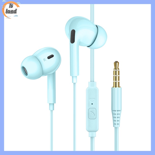 Tai Nghe Nhét Tai Jack 3.5mm Bass Trầm Có Micro Màu Sắc Xinh Xắn