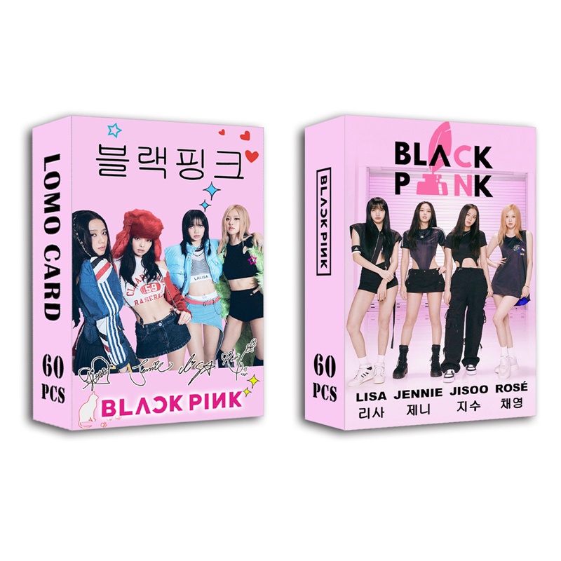 Set 60 Tấm Thẻ Ảnh Lomo Hình Blackpink Jisoo Rose Jennie