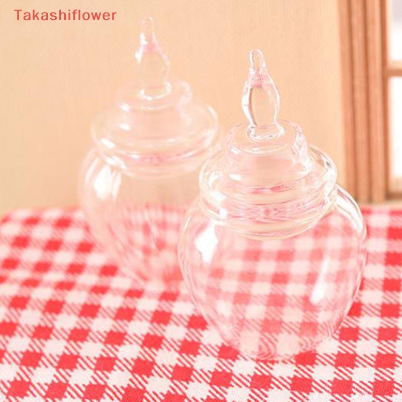 1 Hũ Thủy Tinh Mini Đựng Kẹo / Món Tráng Miệng 1 / 12 Trang Trí Nhà Búp Bê
