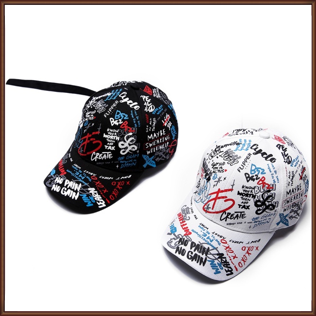 Mũ Lưỡi Trai Họa Tiết Graffiti Thời Trang Cho Nam Và Nữ