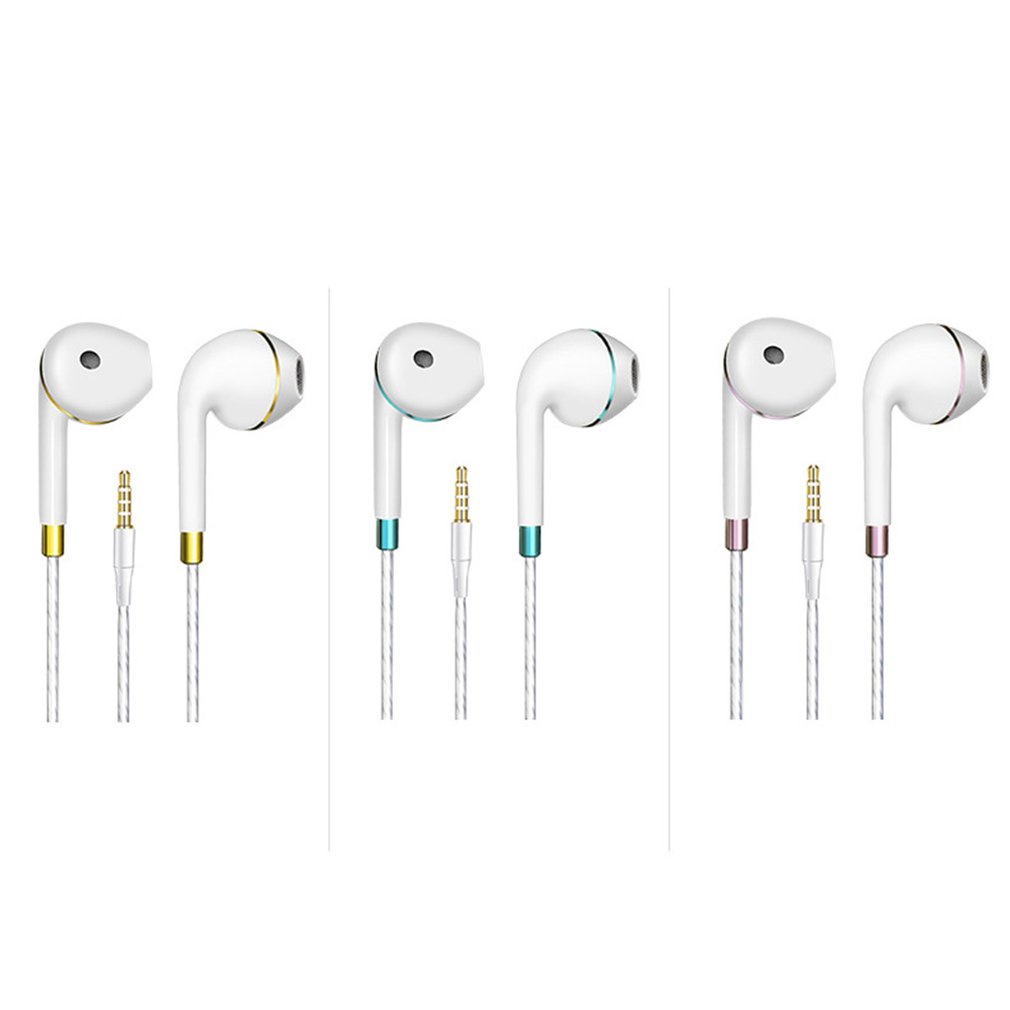 Earphones Wire-Controlled Portable Audio-Visual Headphones Straight Subwoofer Earphone Stereo Sports [Q/15]