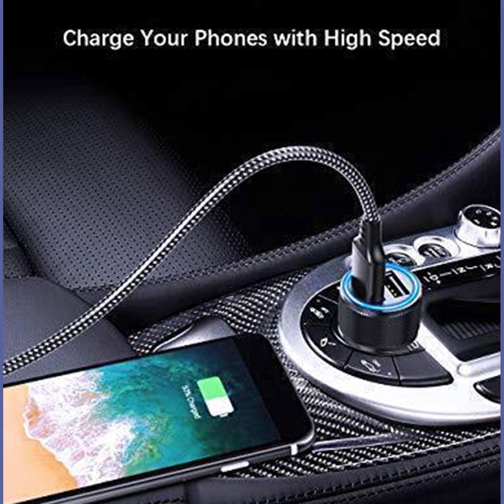 Sạc Nhanh S3E0 LED USB Hai CổNg Cho Xe Hơi