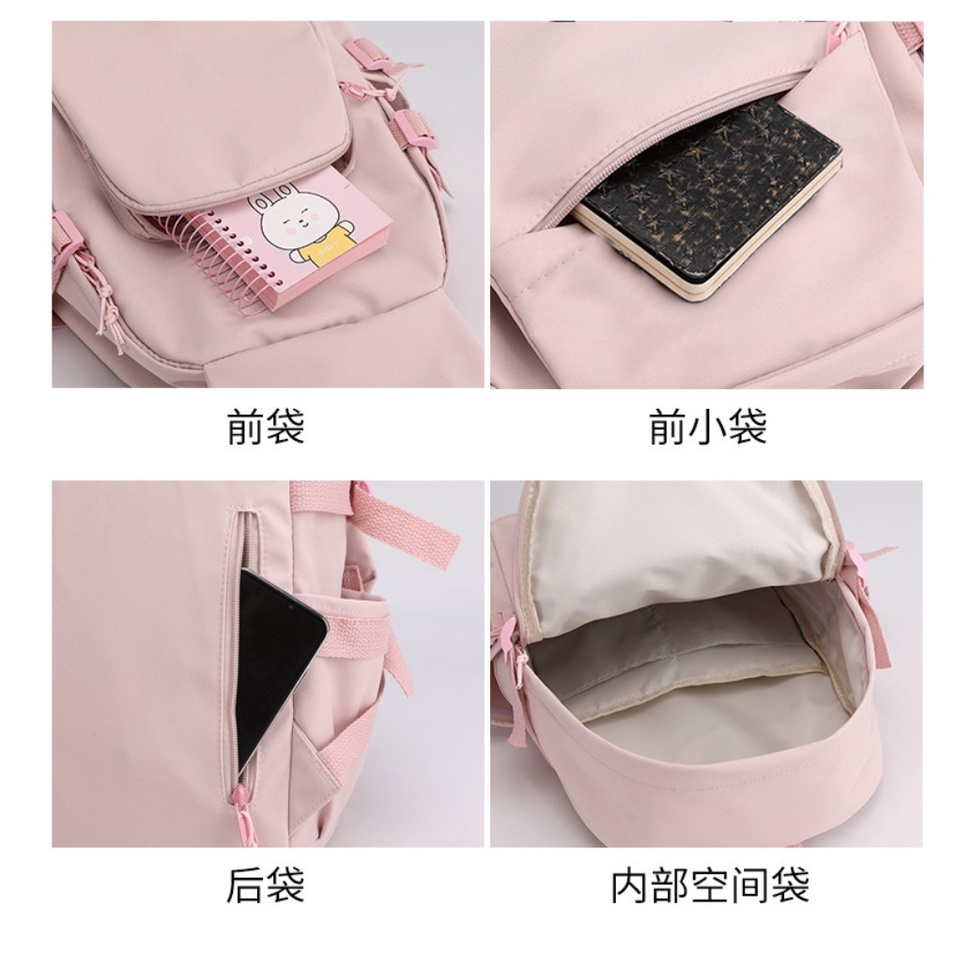 SANRIO Ba Lô Học Sinh Cỡ Lớn In Hoạt Hình Kuromi Đáng Yêu