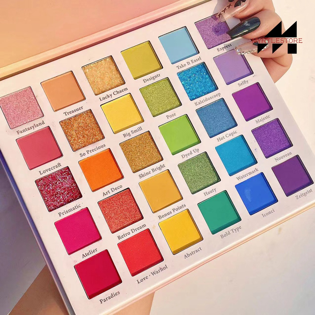 Bảng Phấn Mắt 30 Màu Sắc Long Lanh Chống Nước Dành Cho Nữ