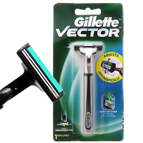 Dao cạo râu Gillette Vector 2 lưỡi kép chính hãng