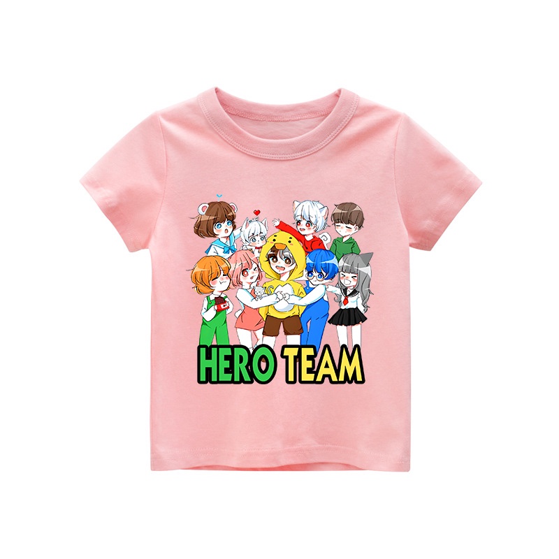 Áo thun trẻ em HERO TEAM 6, 8 màu áo, đầy đủ size có big size, MÀU KHÁC NHẮN TIN SHOP