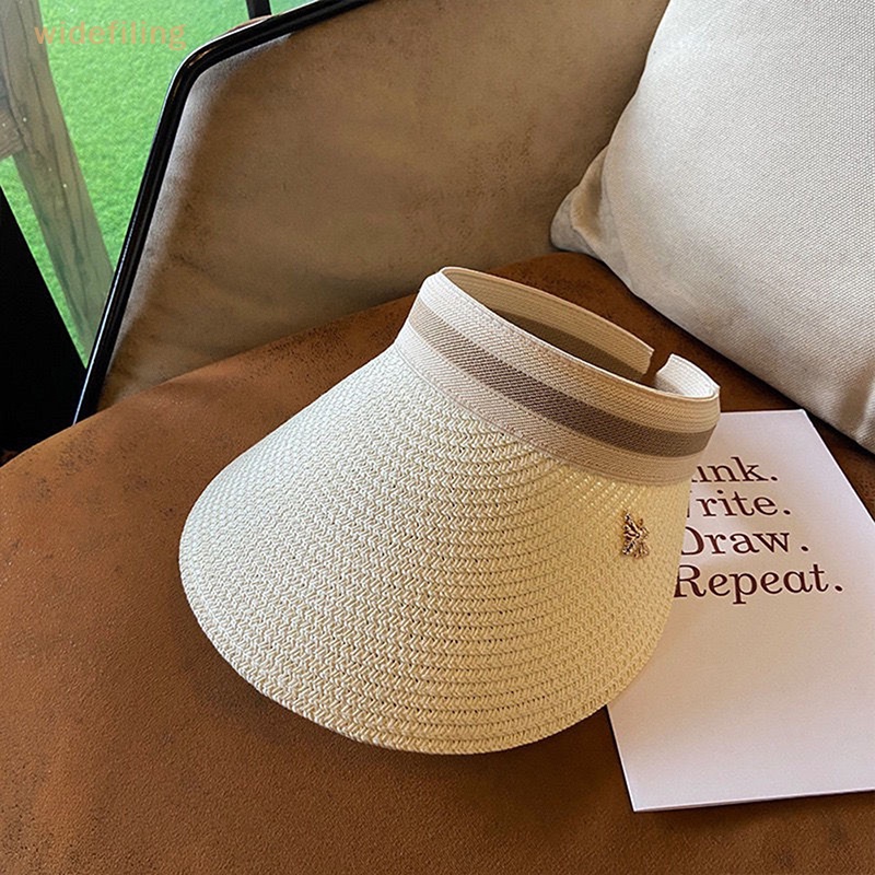 Mũ Cói Rộng Vành Che Nắng / Che Nắng Gấp Gọn Được Hợp Thời Trang Đi Biển Cho Nữ