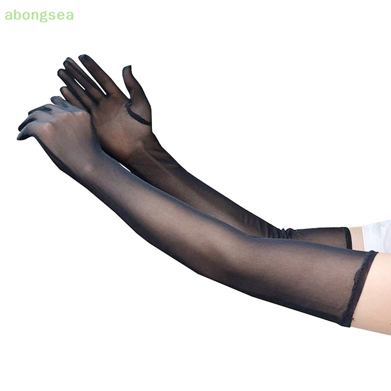 Abongsea Găng Tay Dài Qua Ngón Trận Diễn Nhảy Múa Cổ Điển Quyến Rũ Cho Nữ