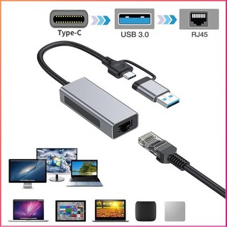 Dây chuyển đổi type-c/usb sang lan 1000 mbps gigabit - đầu cáp chuyển đổi cổng type-c/usb 3.0 sang cổng mạng lan rj45