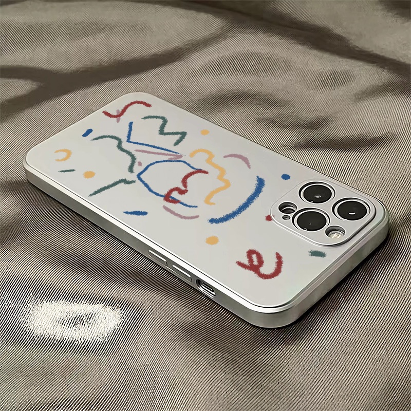 Ốp Điện Thoại Silicon TPU Mềm Mạ Điện Chống Sốc In Họa Tiết Dễ Thương Cho IPhone 14 13 12 11 Pro XS Max XR X 8 + 7 6S Plus