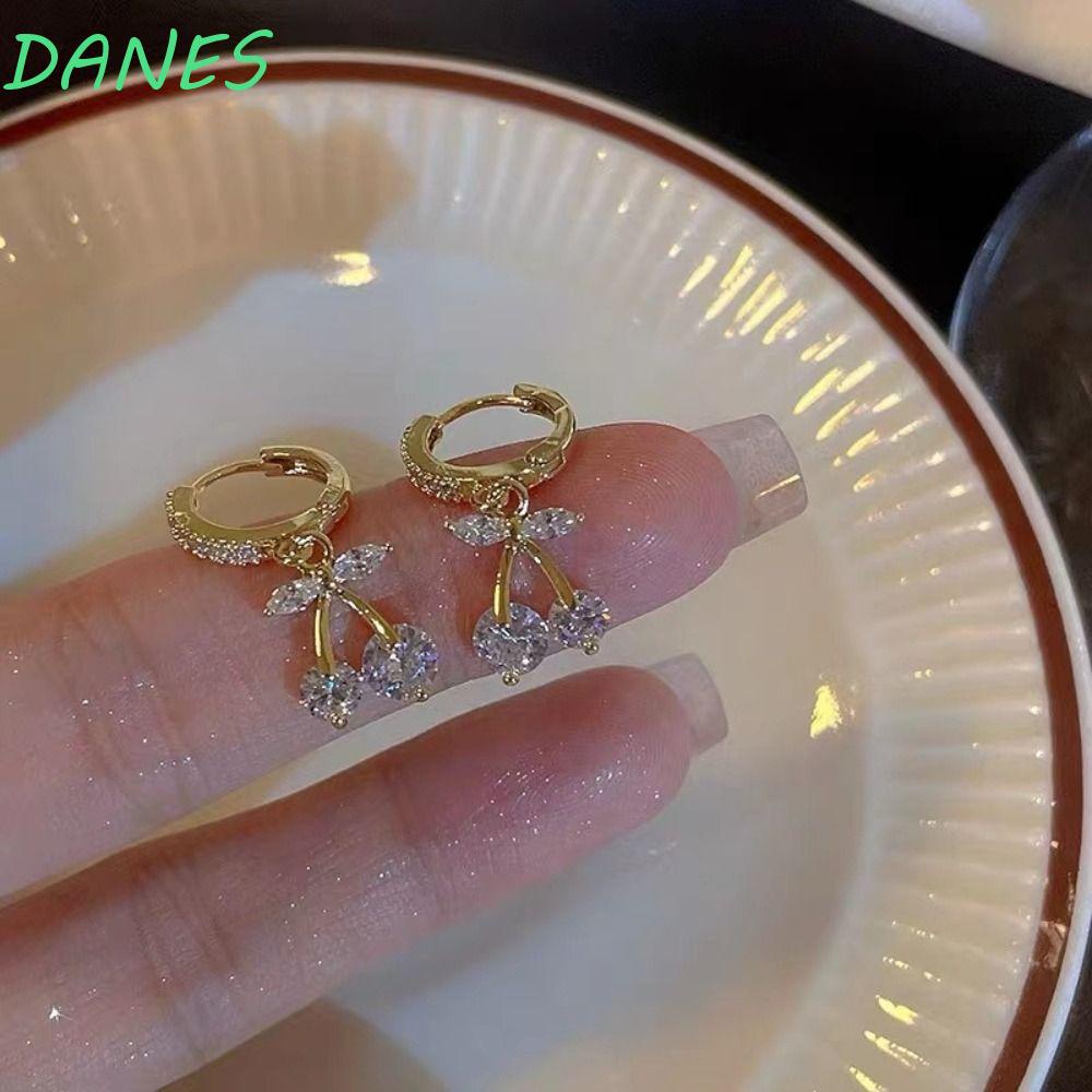 Khuyên Tai Mặt Quả Cherry Bằng Hợp Kim Thời Trang Cho Nữ