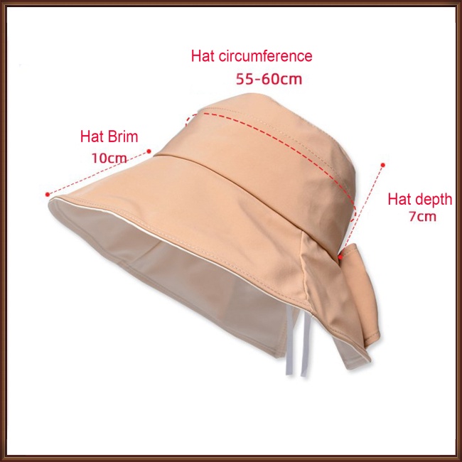 Nón Tai Bèo Vành Rộng Chống Nắng Đính Nơ Dễ Thương Thời Trang Mùa Hè Cho Nữ