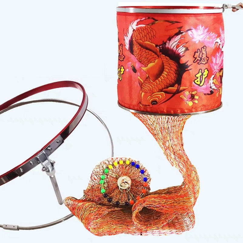 Rọng đựng cá LIÊN HOA NGƯ, túi đựng cá câu đài khung kim loại hạt siêu bền - HM2K MALL