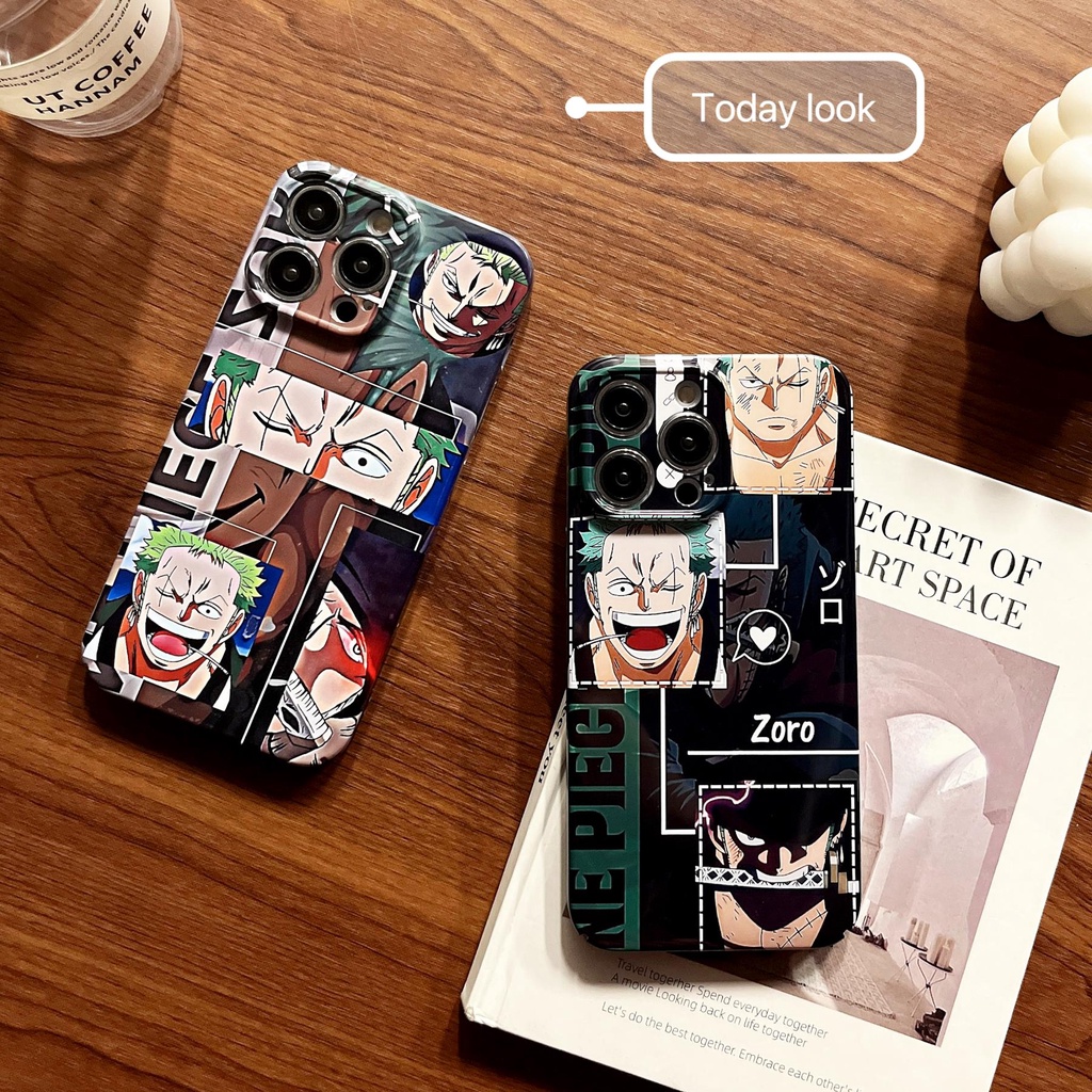 Ốp Điện Thoại Nhựa PC Cứng Chống Sốc Hình One Piece Luffy Zoro Cho iPhone 14 13 12 11 Pro Max