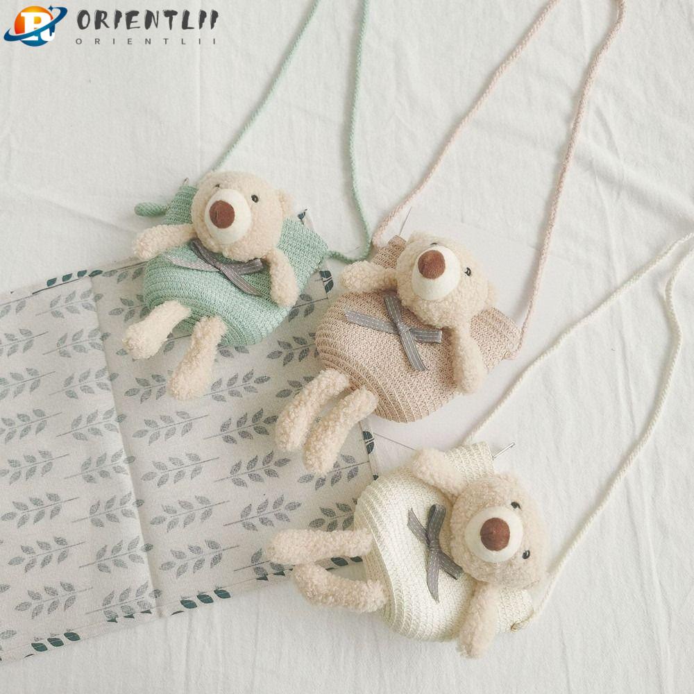 1 Túi Đeo Chéo Đựng Tiền Xu Hình Gấu Nhiều Màu Dễ Thương Cho Bé Gái