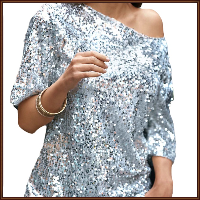 Áo Thun 100% Polyester Tay Lửng Hở Vai Màu Sắc Trơn Thời Trang Dành Cho Nữ