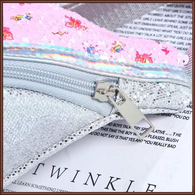 Túi Đeo Hông Bằng Da Pu Hình Kỳ Lân Đính Kim Sa Thời Trang Dành Cho Trẻ Nhỏ