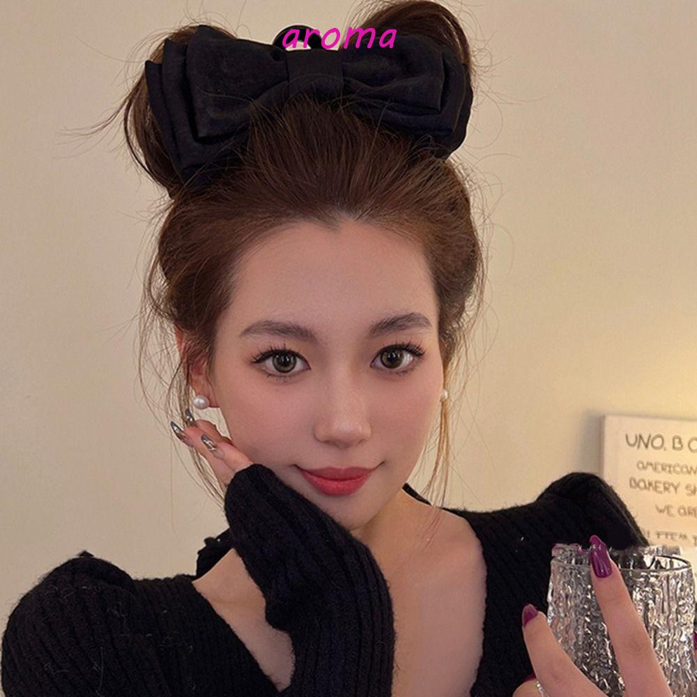 Kẹp Tóc Hình Nơ / Cá Mập Họa Tiết Hình Học Sáng Tạo Cho Nữ