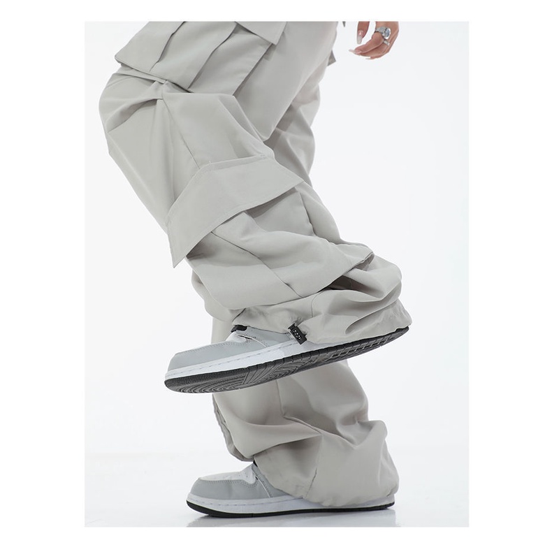 Quần Dài Ống Rộng Phối Túi Lớn Phong Cách Mỹ Cá Tính Dành Cho Nam