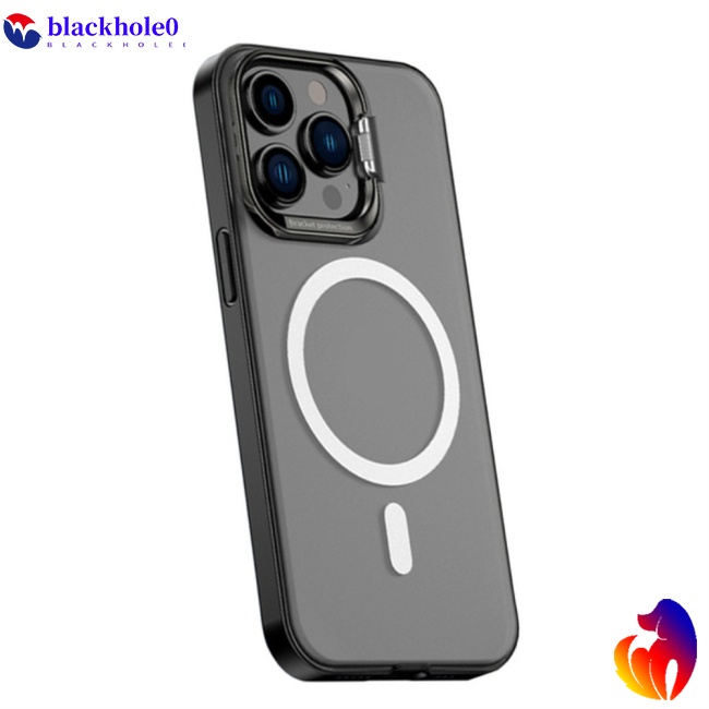 Ốp Điện Thoại Mặt Nhám Kèm Móc Xỏ Ngón Nam Châm Kim Loại Cho Iphone 14 Pro Max