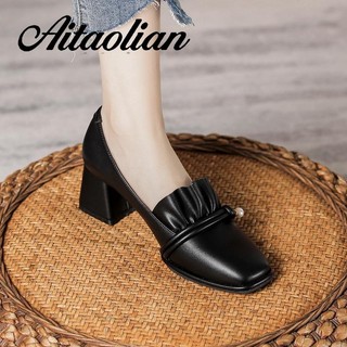 Giày Cao Gót 5cm Da Mềm Thời Trang Cho Nữ