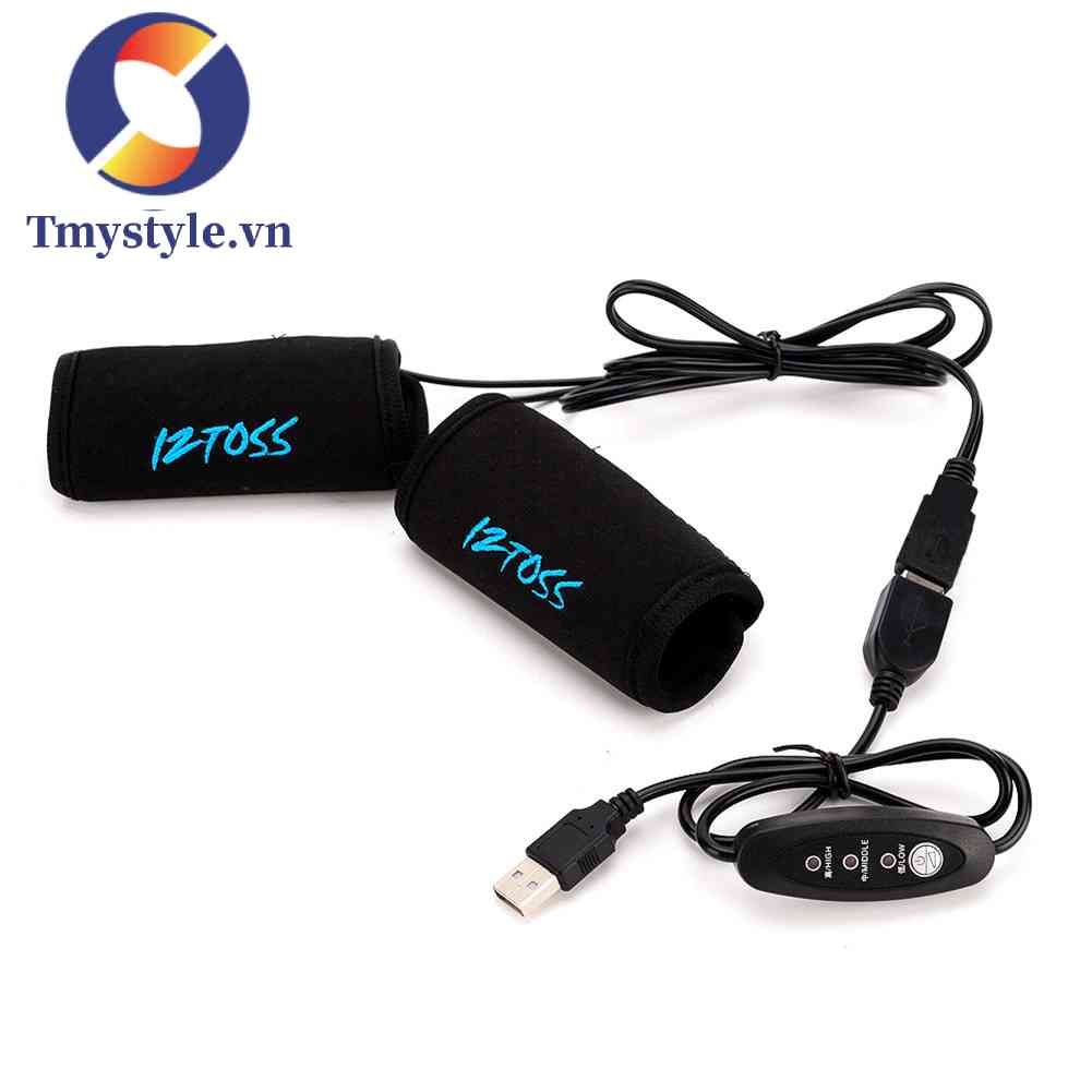 Bộ 2 Tấm Sưởi Ấm Tay Lái Xe Máy Kèm Điều Khiển