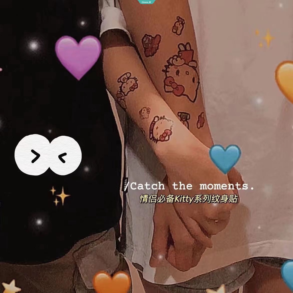 Miếng Dán Hình Xăm Hoạt Hình My Melody Kuromi Dễ Thương Chống Nước Lâu Trôi Làm Quà Tặng Cho Học Sinh