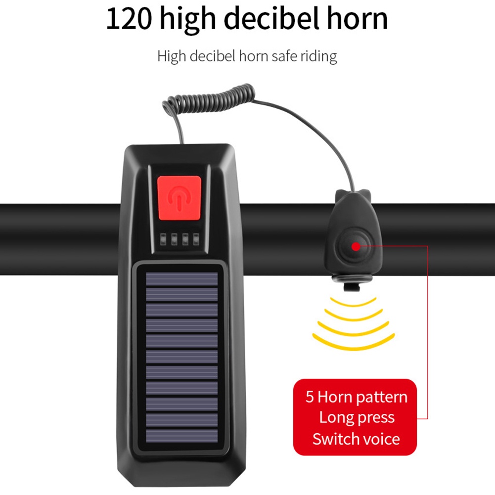 Đèn Pin Năng Lượng Mặt Trời Gắn Xe Đạp