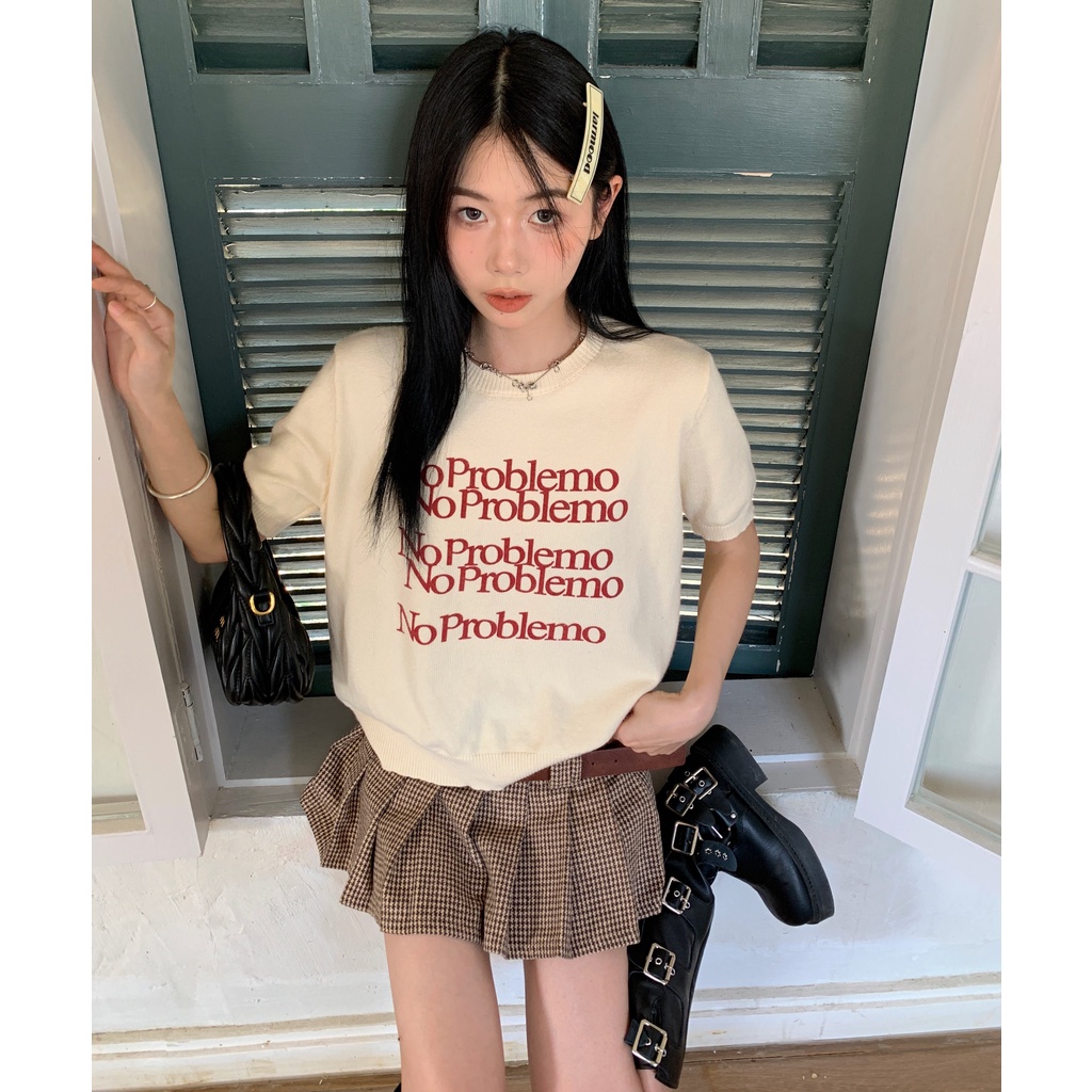 Áo Thun Nữ Tay Dài In Chữ Thời Trang Hàn Quốc