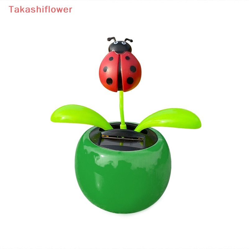 (Takashiflower) Chậu Hoa Xoay Tự Động Trang Trí Nội Thất Xe Hơi Sử Dụng Năng Lượng Mặt Trời