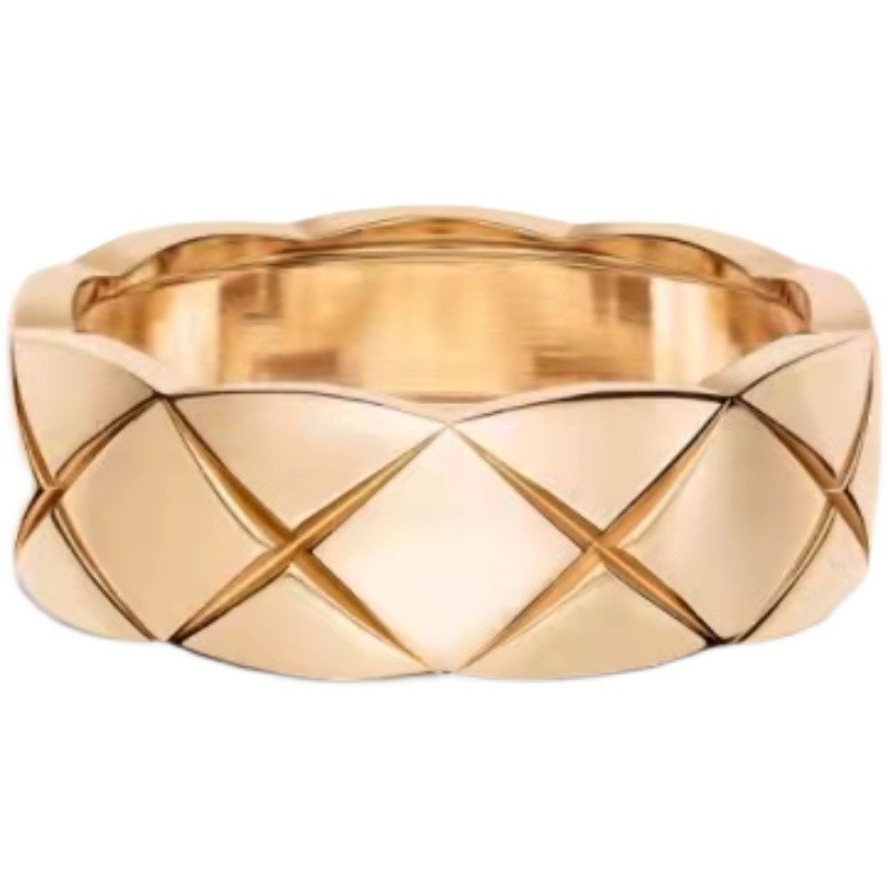 Nhẫn Đôi Thiết Kế Thánh Giá Đính Kim Cương Giả Màu Vàng Hồng Thời Trang