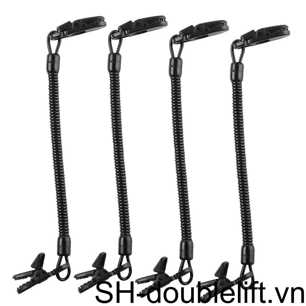 Set 4 Kẹp Nhựa Giữ Mũ Lưỡi Trai Co Giãn Tốt Tiện Dụng Khi Đi Câu Cá / Leo Núi