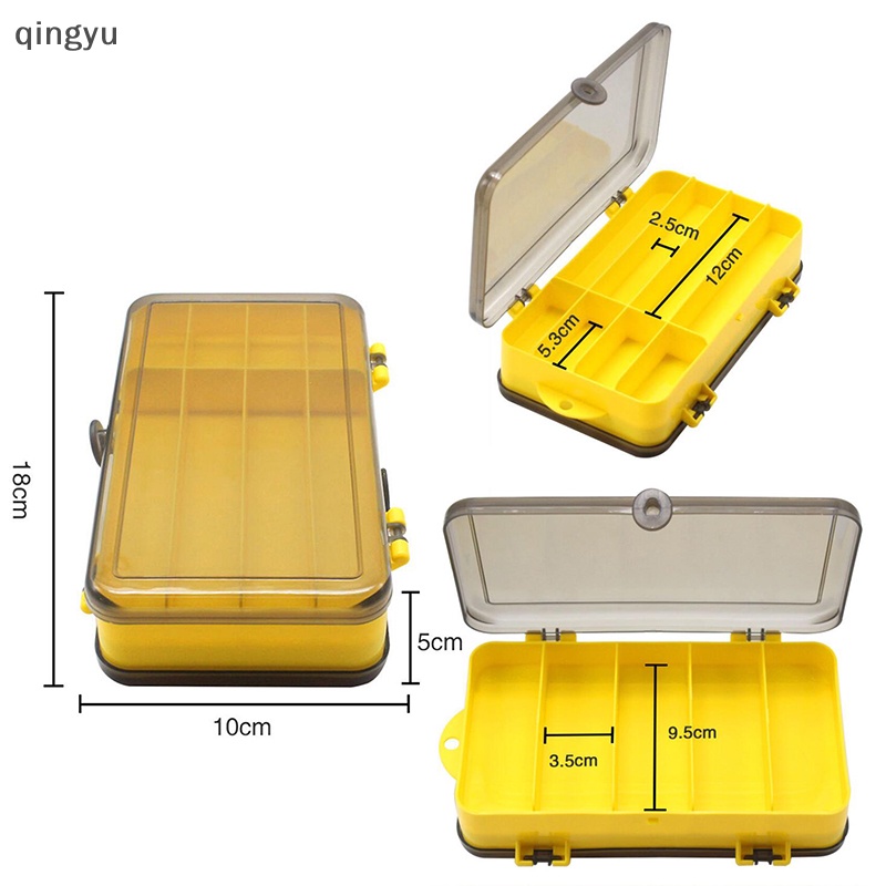 Hộp Đựng Mồi Câu Cá Hai Mặt Chống Thấm Nước Nhỏ Gọn qingyu