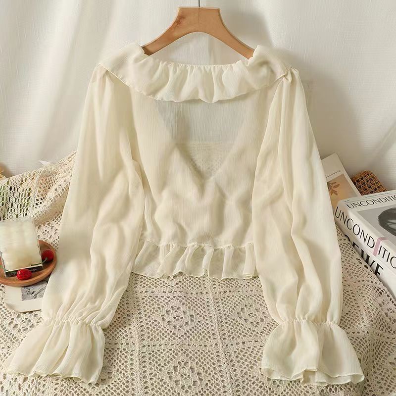 Áo Khoác Cardigan Mỏng Ngắn Màu Đen Chống Nắng Thời Trang Mùa Hè Cho Nữ