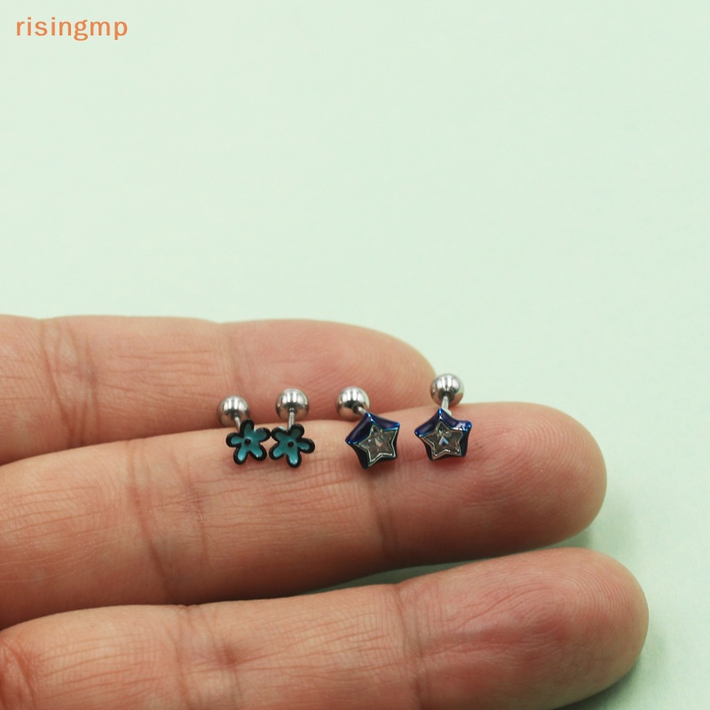 1 Đôi Bông Tai Hình Hoa Ngôi Sao Đính Đá Zircon Dễ Thương Cho Nữ