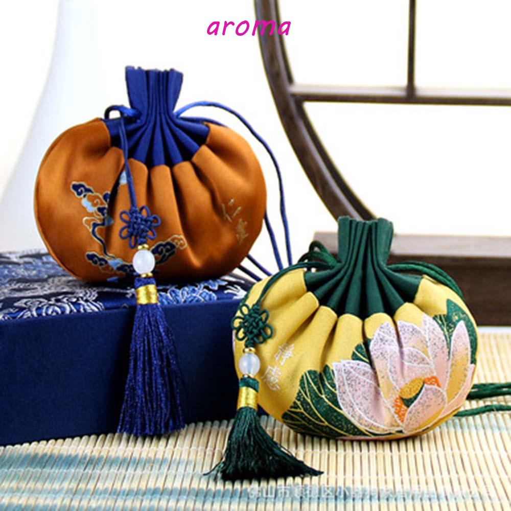 Túi Thơm Thêu Hình Rồng Thổ Cẩm Nhiều Màu Sắc Phong Cách Hanfu Cổ Điển Cho Nữ