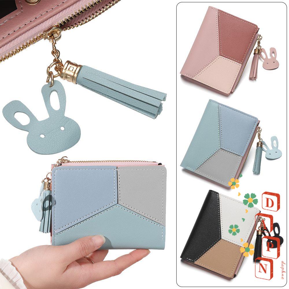 Ví DAPHS Đựng Tiền Xu Và Thẻ Bằng Da PU Ghép Mảnh Dành Cho Bạn Nữ