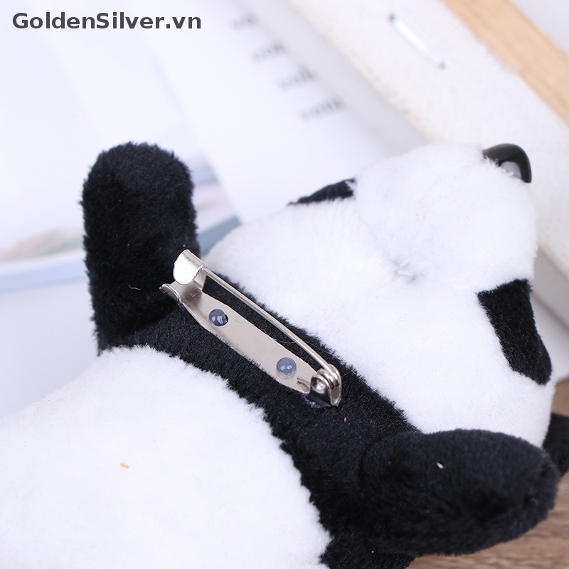 Cài Áo Hình Gấu Trúc Hoạt Hình Màu Vàng Bạc Dễ Thương Vn VN VN