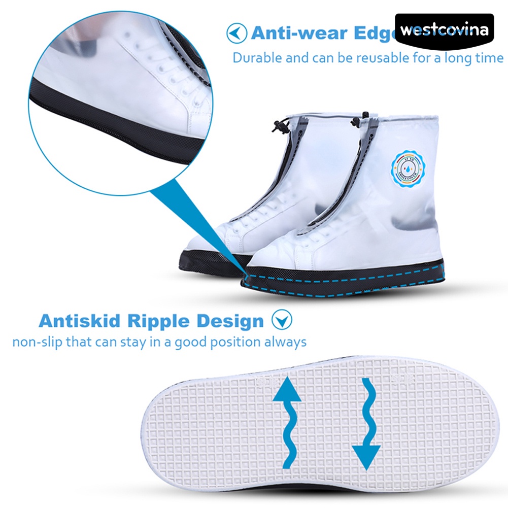 [COD]☁Vỏ Bọc Giày Đi Mưa Dày Dặn Chống Thấm Nước Có Thể Tái Sử Dụng Tiện Lợi