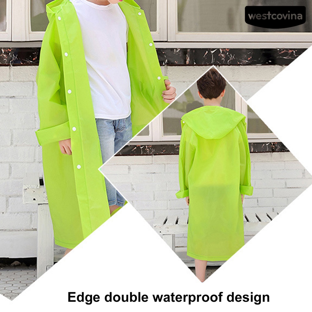 [COD]☁Áo Mưa Có Mũ Trùm Chống Rò Rỉ Thân Thiện Với Môi Trường Màu Sắc Tinh Khiết Dành Cho Trẻ