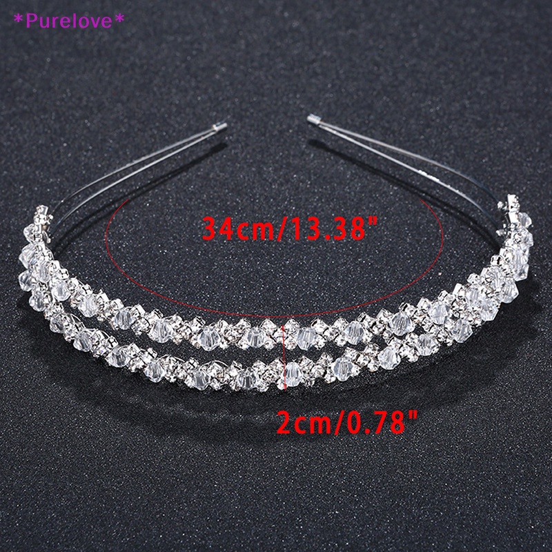 Cài Tóc Hình Vương Miện Hai Lớp Đính Pha Lê Handmade Dành Cho Cô Dâu Mới