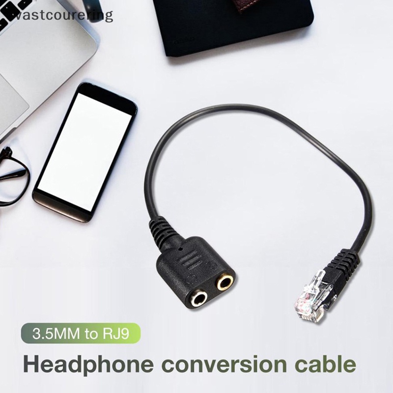 Cáp Chuyển Đổi Cổng 3.5MM Sang RJ9 Chuyên Dụng Cho Máy Tính / Điện Thoại RJ-9 EN