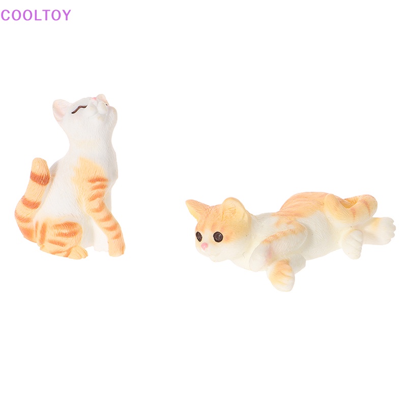 Đồ trang trí Mèo Mini Bằng Nhựa Resin Dễ Thương Trang Trí Nhà Búp Bê