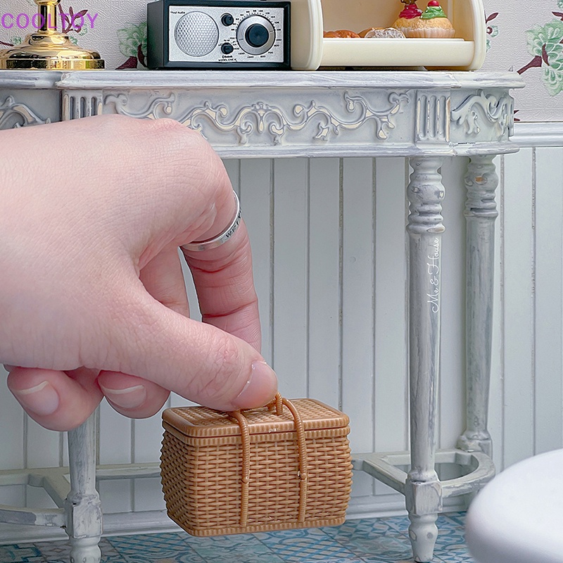 Giỏ Mây Tre Đan Đựng Đồ Ăn Tỷ Lệ 1 / 6 Trang Trí Nhà Búp Bê