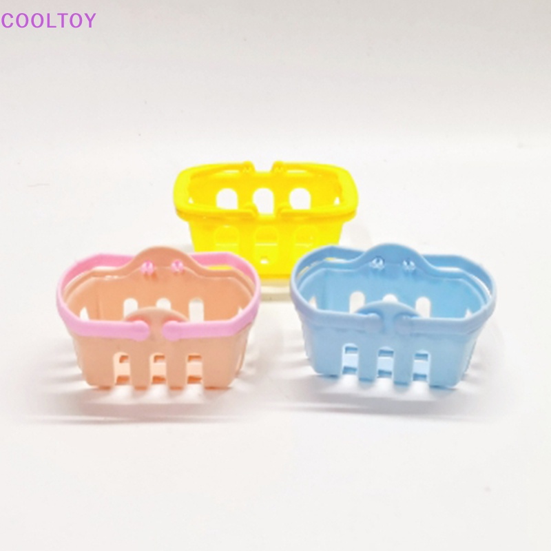 Set 2 Giỏ Nhựa Mini Đựng Trái Cây / Rau Củ Quả / Đồ Dùng Nhà Búp Bê