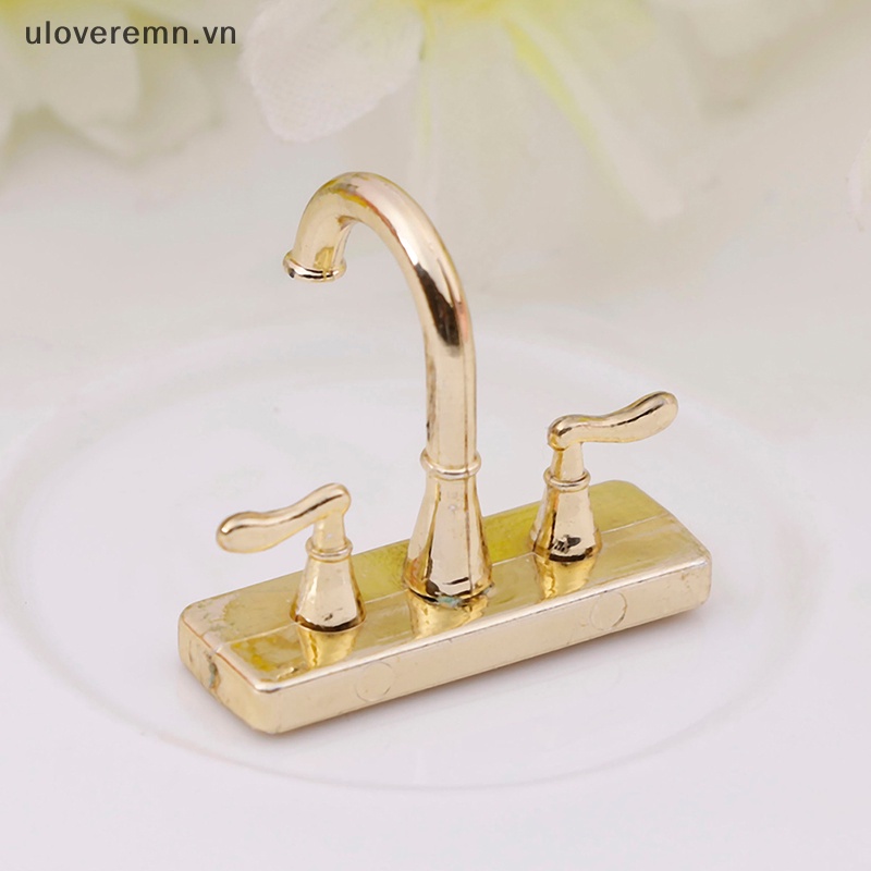 Vòi Nước Đôi mini Bằng Hợp Kim Tỉ Lệ 1 / 12 Trang Trí Nhà Búp Bê