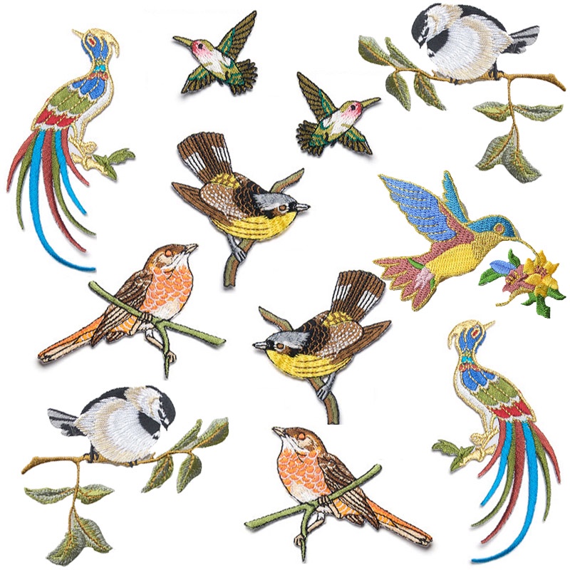 Sticker Ủi Thêu Hình Chim